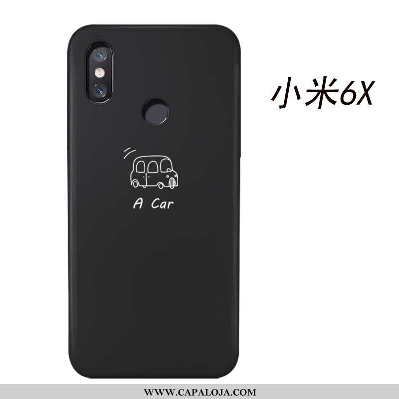 Capas Xiaomi Mi A2 Criativas Simples Telemóvel Preto, Capa Xiaomi Mi A2 Desenho Animado Baratas