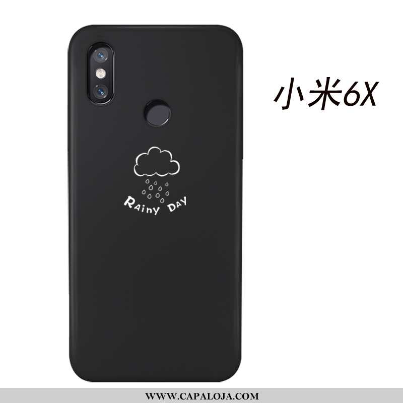 Capas Xiaomi Mi A2 Criativas Simples Telemóvel Preto, Capa Xiaomi Mi A2 Desenho Animado Baratas