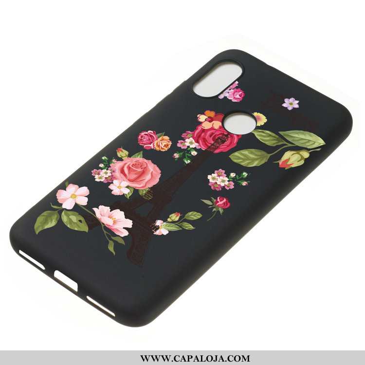 Capas Xiaomi Mi A2 Lite Desenho Animado Completa Cases Telemóvel Preto, Capa Xiaomi Mi A2 Lite Soft 