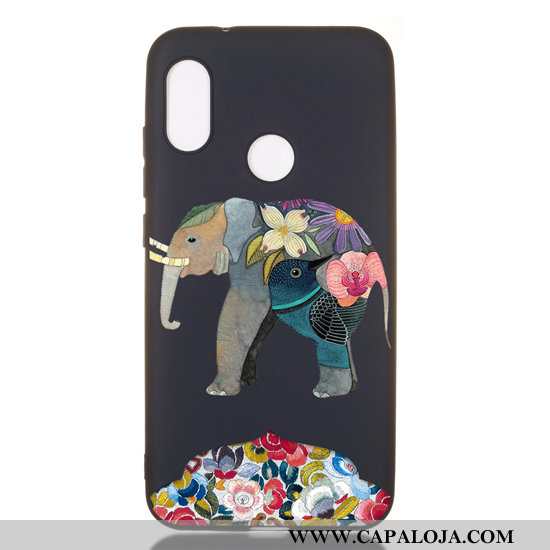 Capas Xiaomi Mi A2 Lite Desenho Animado Completa Cases Telemóvel Preto, Capa Xiaomi Mi A2 Lite Soft 