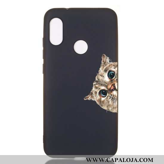 Capas Xiaomi Mi A2 Lite Desenho Animado Completa Cases Telemóvel Preto, Capa Xiaomi Mi A2 Lite Soft 