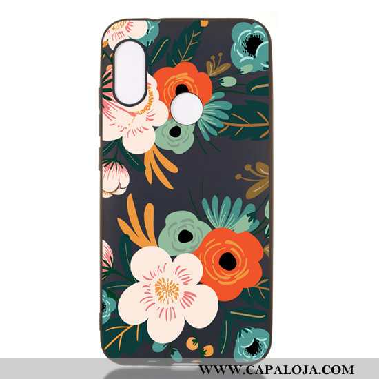 Capas Xiaomi Mi A2 Lite Desenho Animado Completa Cases Telemóvel Preto, Capa Xiaomi Mi A2 Lite Soft 