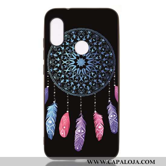 Capas Xiaomi Mi A2 Lite Desenho Animado Completa Cases Telemóvel Preto, Capa Xiaomi Mi A2 Lite Soft 