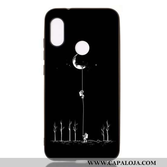 Capas Xiaomi Mi A2 Lite Desenho Animado Completa Cases Telemóvel Preto, Capa Xiaomi Mi A2 Lite Soft 