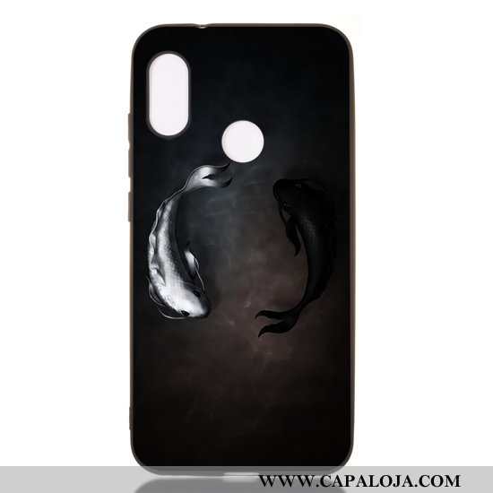 Capas Xiaomi Mi A2 Lite Desenho Animado Completa Cases Telemóvel Preto, Capa Xiaomi Mi A2 Lite Soft 