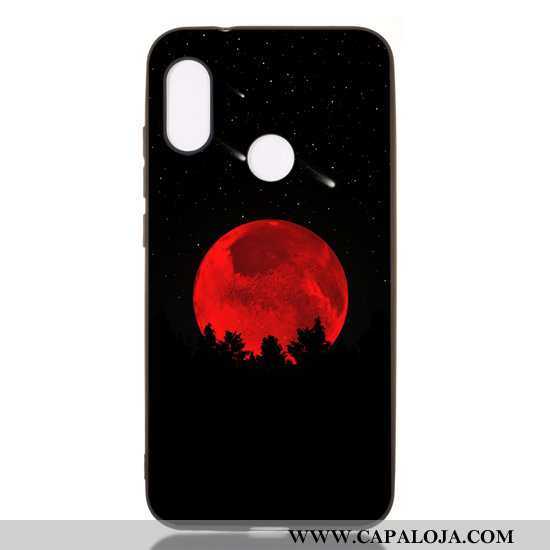 Capas Xiaomi Mi A2 Lite Desenho Animado Completa Cases Telemóvel Preto, Capa Xiaomi Mi A2 Lite Soft 