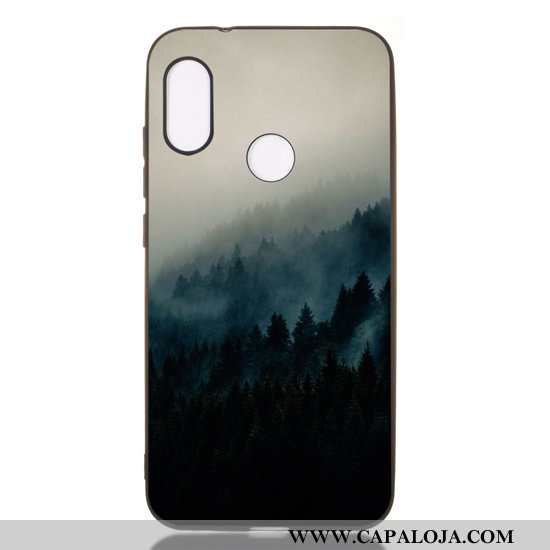 Capas Xiaomi Mi A2 Lite Desenho Animado Completa Cases Telemóvel Preto, Capa Xiaomi Mi A2 Lite Soft 