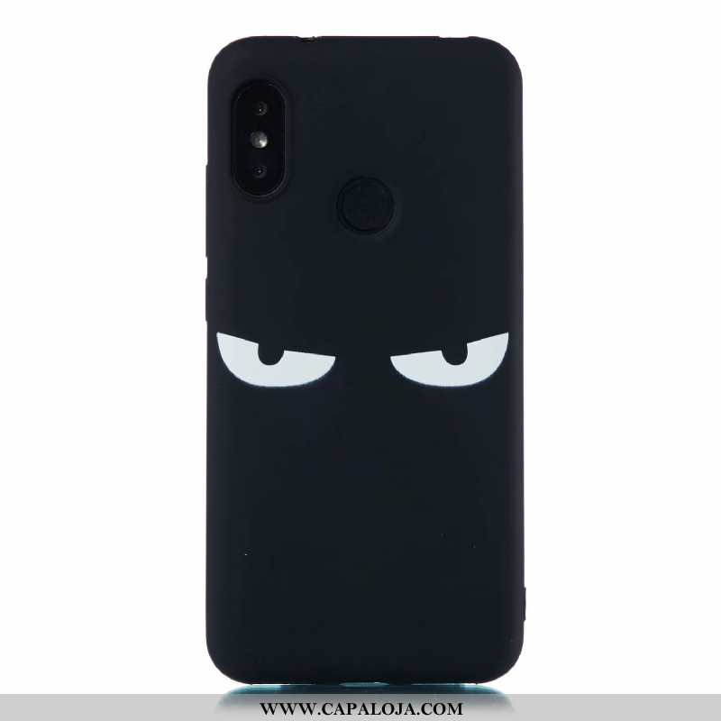 Capas Xiaomi Mi A2 Lite Desenho Animado Completa Cases Telemóvel Preto, Capa Xiaomi Mi A2 Lite Soft 