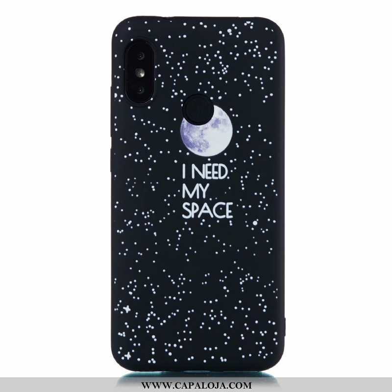 Capas Xiaomi Mi A2 Lite Desenho Animado Completa Cases Telemóvel Preto, Capa Xiaomi Mi A2 Lite Soft 