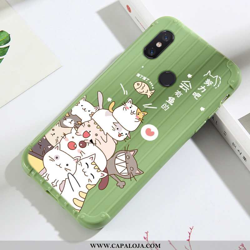 Capas Xiaomi Mi A2 Lite Fofas Desenho Animado Silicone Completa Verde, Capa Xiaomi Mi A2 Lite Soft B