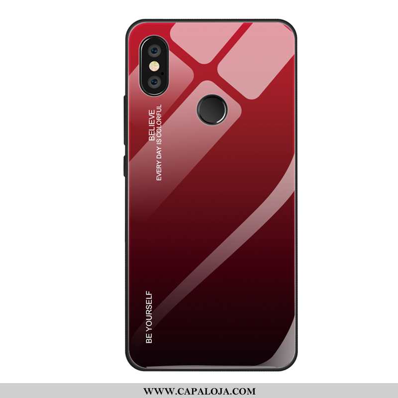 Capas Xiaomi Mi A2 Lite Fosco Vidro Criativas Tendencia Vermelho, Capa Xiaomi Mi A2 Lite Personaliza