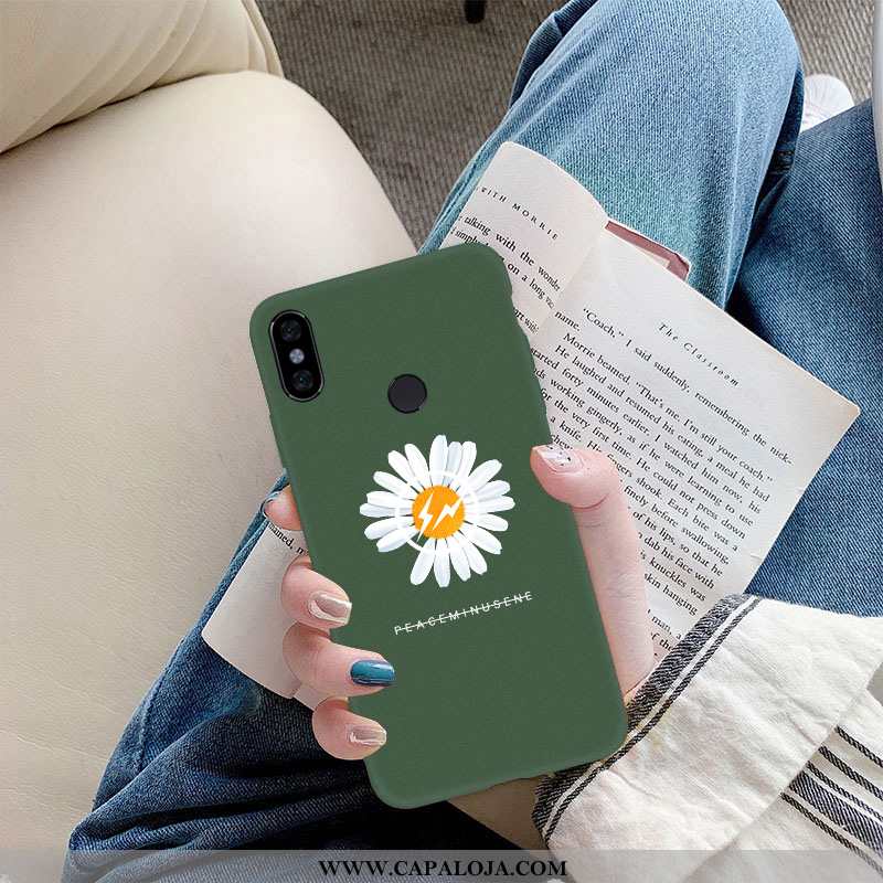 Capas Xiaomi Mi A2 Lite Protetoras Verde Telinha Crisântemo, Capa Xiaomi Mi A2 Lite Silicone Online