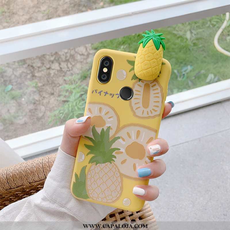 Capas Xiaomi Mi A2 Lite Silicone Vermelha Nova Amarelo, Capa Xiaomi Mi A2 Lite Personalizado Promoçã