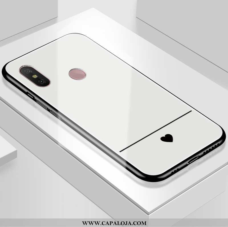 Capas Xiaomi Mi A2 Lite Soft Masculino Vermelha Aço Branco, Capa Xiaomi Mi A2 Lite Protetoras Promoç