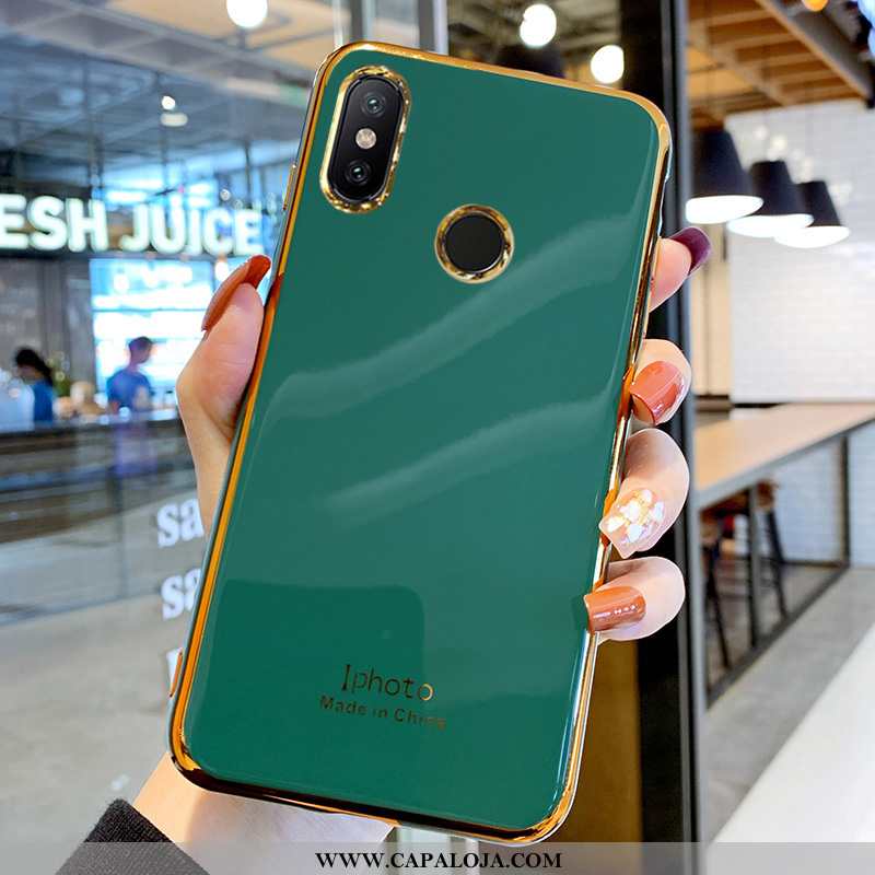 Capas Xiaomi Mi A2 Soft Simples Personalizado Malha Verde, Capa Xiaomi Mi A2 Protetoras Online