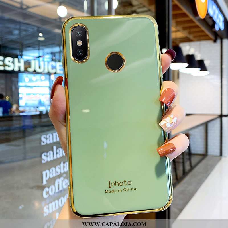 Capas Xiaomi Mi A2 Soft Simples Personalizado Malha Verde, Capa Xiaomi Mi A2 Protetoras Online