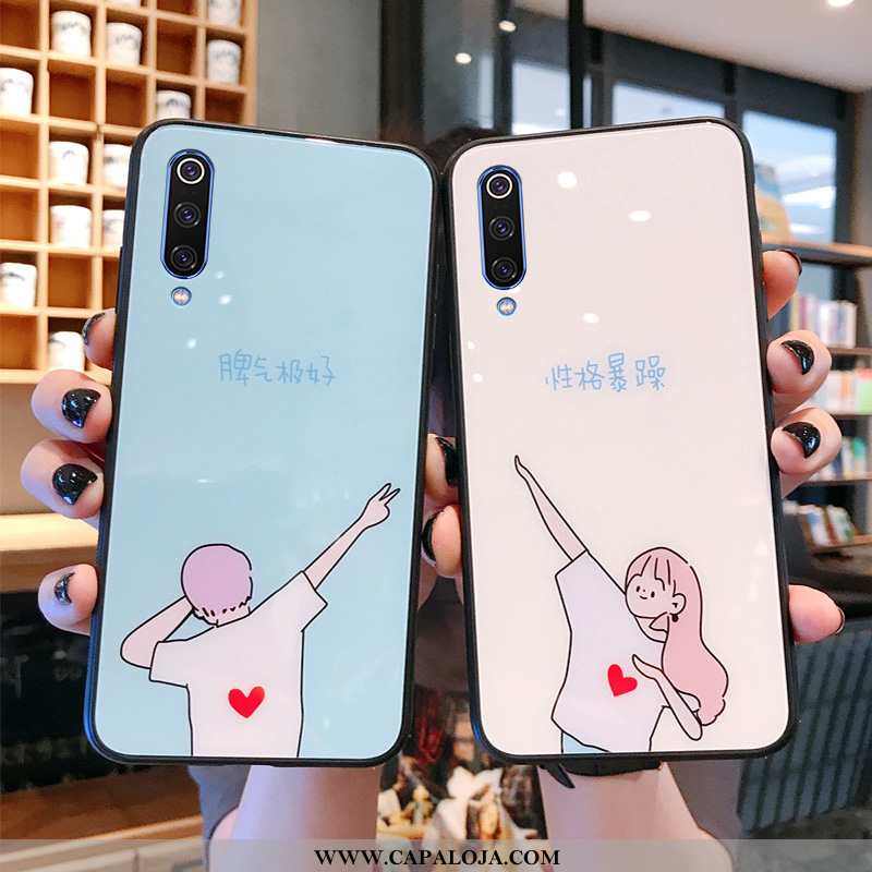 Capas Xiaomi Mi A3 Criativas Customizadas Casal Masculino Azul, Capa Xiaomi Mi A3 Tendencia Barato