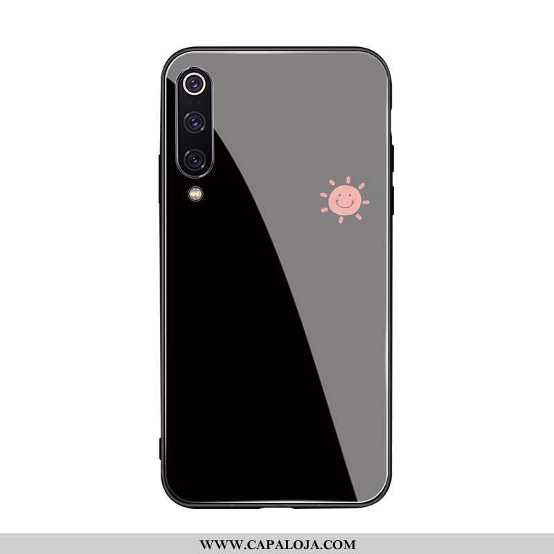 Capas Xiaomi Mi A3 Silicone Criativas Primavera Preto, Capa Xiaomi Mi A3 Vidro Barato