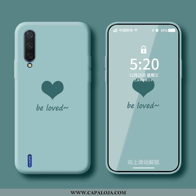 Capas Xiaomi Mi A3 Silicone Feminino Completa Telemóvel Verde, Capa Xiaomi Mi A3 Tendencia Promoção