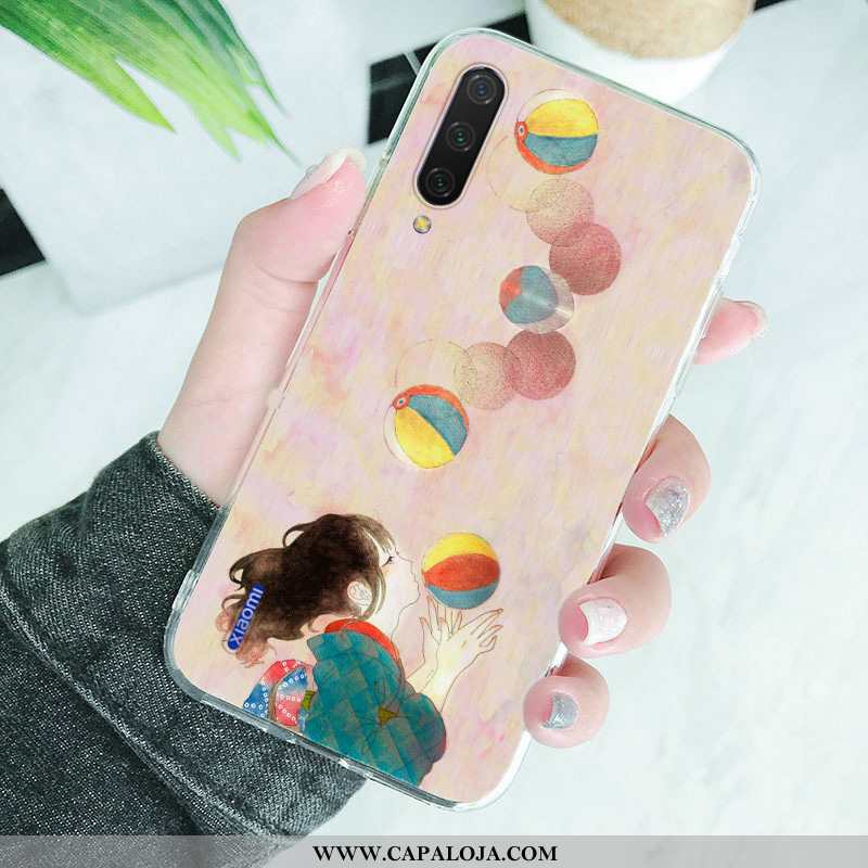 Capas Xiaomi Mi A3 Silicone Protetoras Completa Cases Rosa, Capa Xiaomi Mi A3 Transparente Promoção