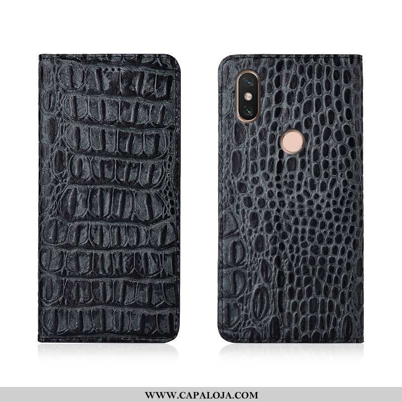 Capas Xiaomi Mi Max 3 Couro Genuíno Nova Cases Pequena Preto, Capa Xiaomi Mi Max 3 Couro Online