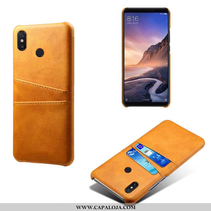 Capas Xiaomi Mi Max 3 Couro Masculino Negócio Antiqueda Verde, Capa Xiaomi Mi Max 3 Protetoras Compr