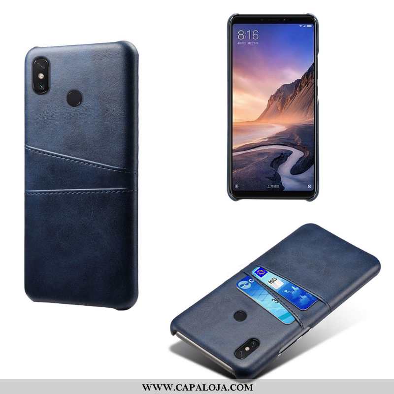 Capas Xiaomi Mi Max 3 Couro Masculino Negócio Antiqueda Verde, Capa Xiaomi Mi Max 3 Protetoras Compr