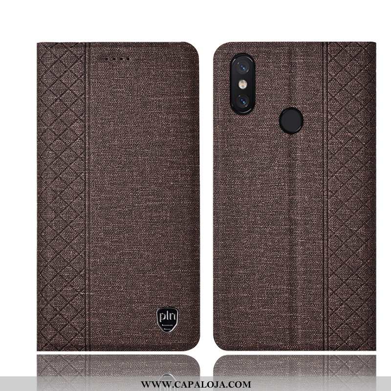 Capas Xiaomi Mi Max 3 Protetoras Cases Cover Cinza, Capa Xiaomi Mi Max 3 Linho Venda