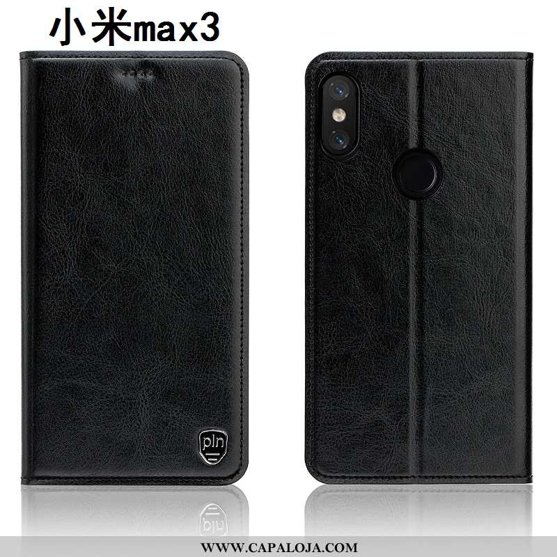 Capas Xiaomi Mi Max 3 Protetoras Couro Completa Castanho, Capa Xiaomi Mi Max 3 Couro Genuíno Promoçã