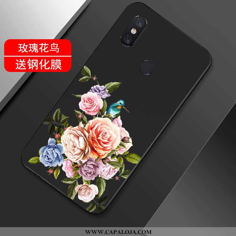 Capas Xiaomi Mi Max 3 Silicone Soft Vermelha Casal Preto, Capa Xiaomi Mi Max 3 Fosco Venda