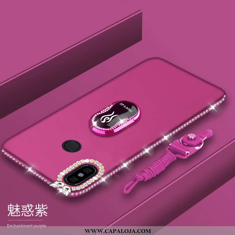 Capas Xiaomi Mi Max 3 Strass Cases Soft Vermelha Vermelho, Capa Xiaomi Mi Max 3 Luxo Barato