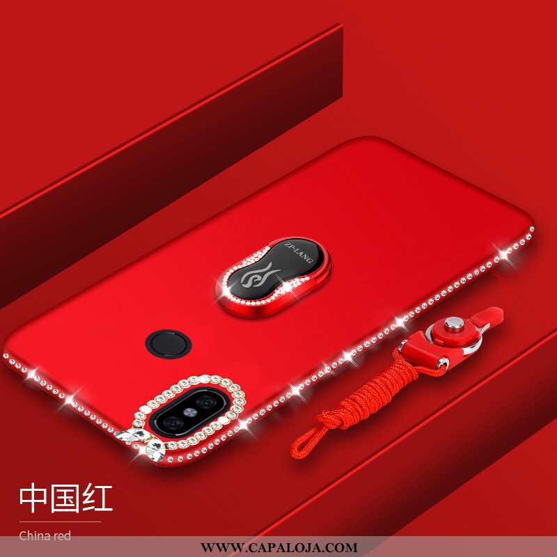 Capas Xiaomi Mi Max 3 Strass Cases Soft Vermelha Vermelho, Capa Xiaomi Mi Max 3 Luxo Barato