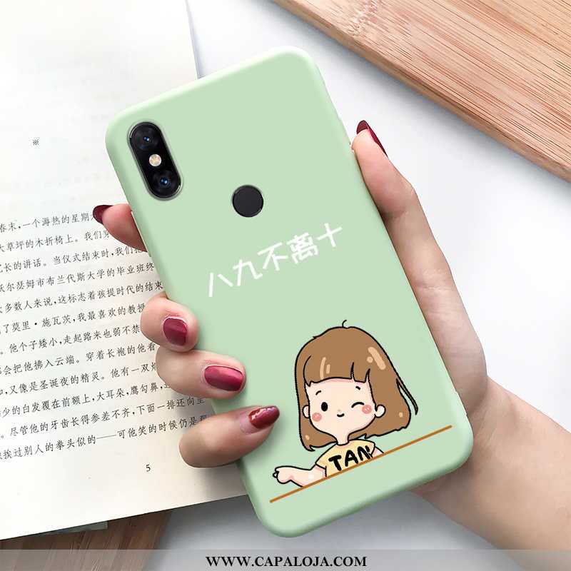 Capas Xiaomi Mi Max 3 Tendencia Vermelha Antiqueda Silicone Verde, Capa Xiaomi Mi Max 3 Soft Baratos