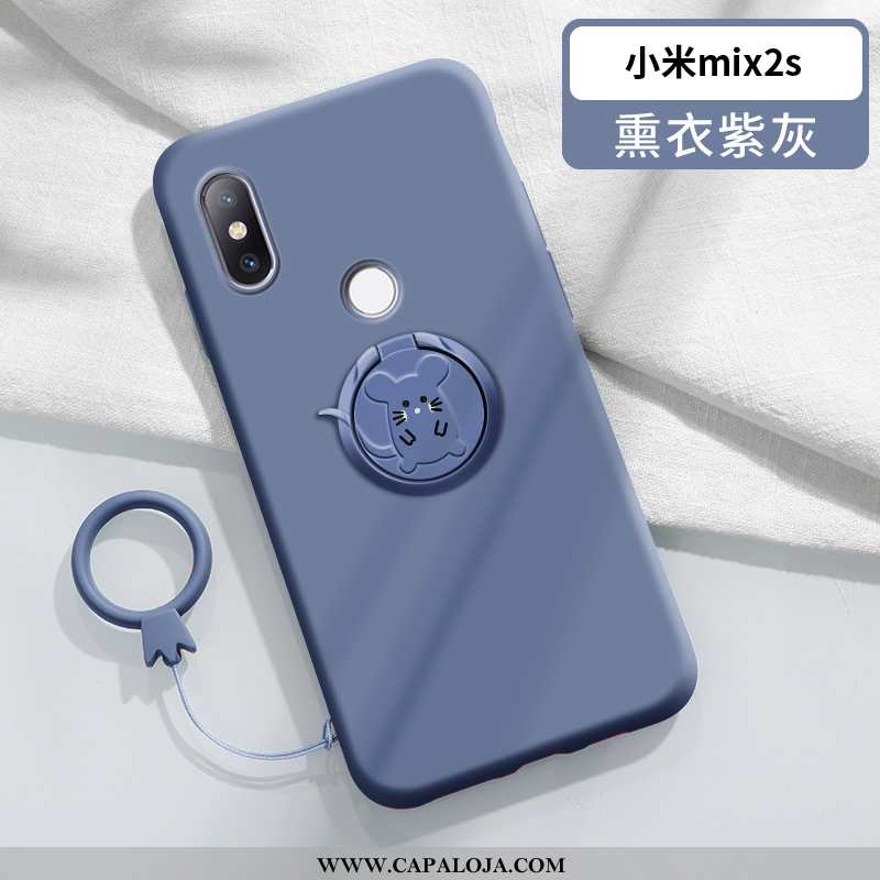 Capas Xiaomi Mi Mix 2s Bonitos Casal Telemóvel Silicone Azul Escuro, Capa Xiaomi Mi Mix 2s Slim Bara