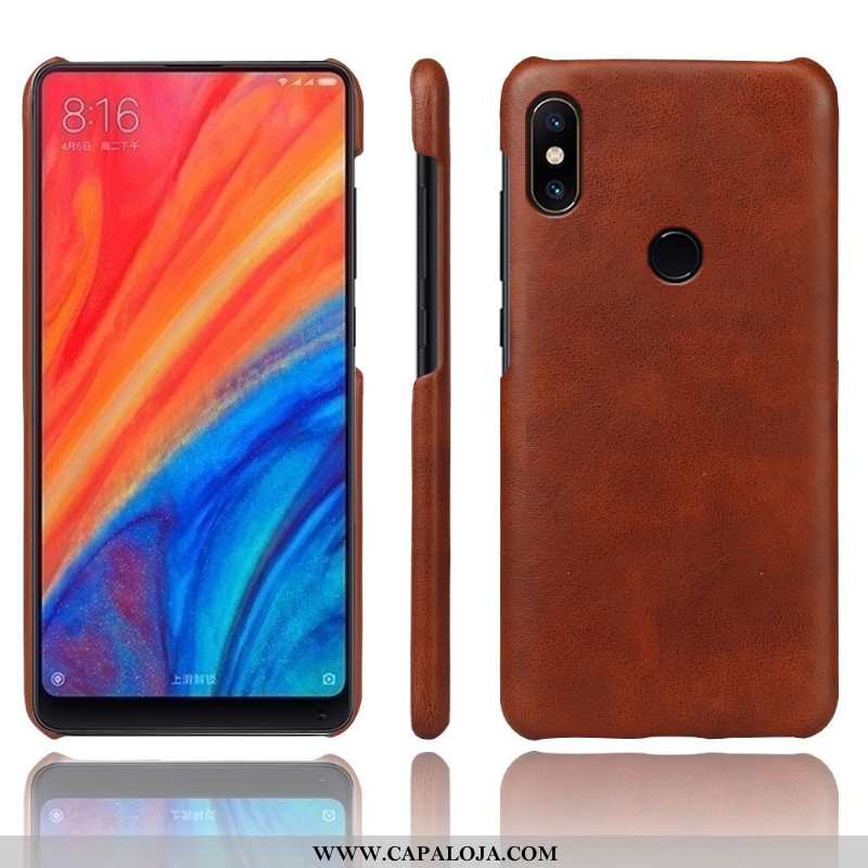 Capas Xiaomi Mi Mix 2s Couro Business Antiqueda Vintage Cinza, Capa Xiaomi Mi Mix 2s Protetoras Bara