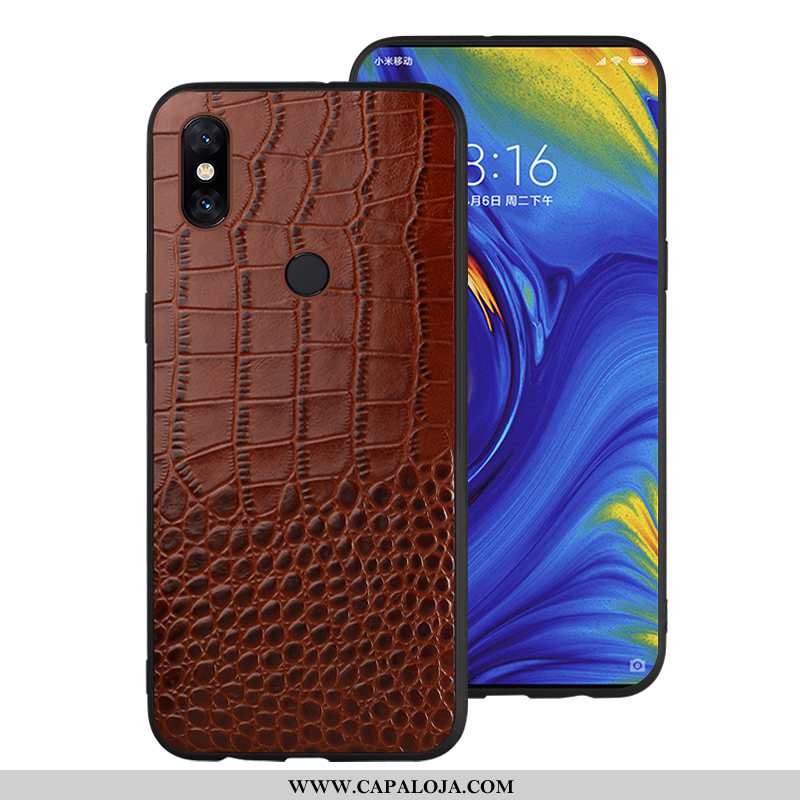 Capas Xiaomi Mi Mix 2s Couro Genuíno Protetoras Telinha Masculino Castanho, Capa Xiaomi Mi Mix 2s Co