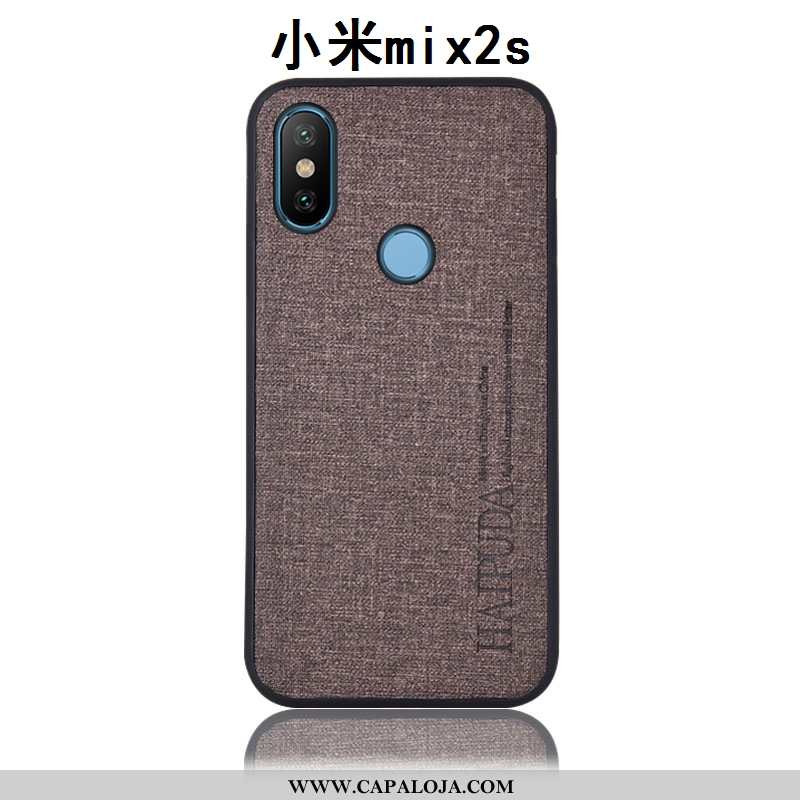 Capas Xiaomi Mi Mix 2s Linho Telemóvel Traseira Protetoras Rosa, Capa Xiaomi Mi Mix 2s Couro Baratos