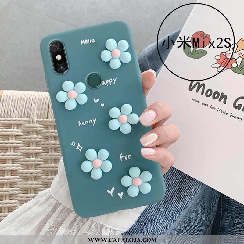 Capas Xiaomi Mi Mix 2s Soft Antiqueda Telemóvel Cases Verde, Capa Xiaomi Mi Mix 2s Silicone Promoção