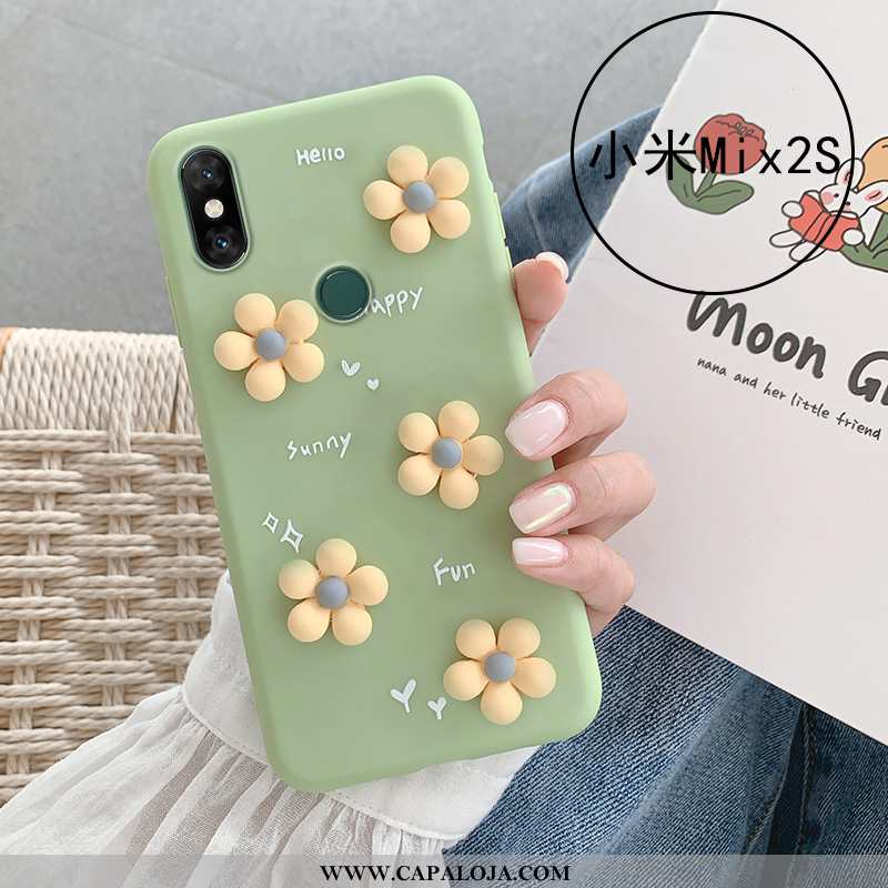 Capas Xiaomi Mi Mix 2s Soft Antiqueda Telemóvel Cases Verde, Capa Xiaomi Mi Mix 2s Silicone Promoção