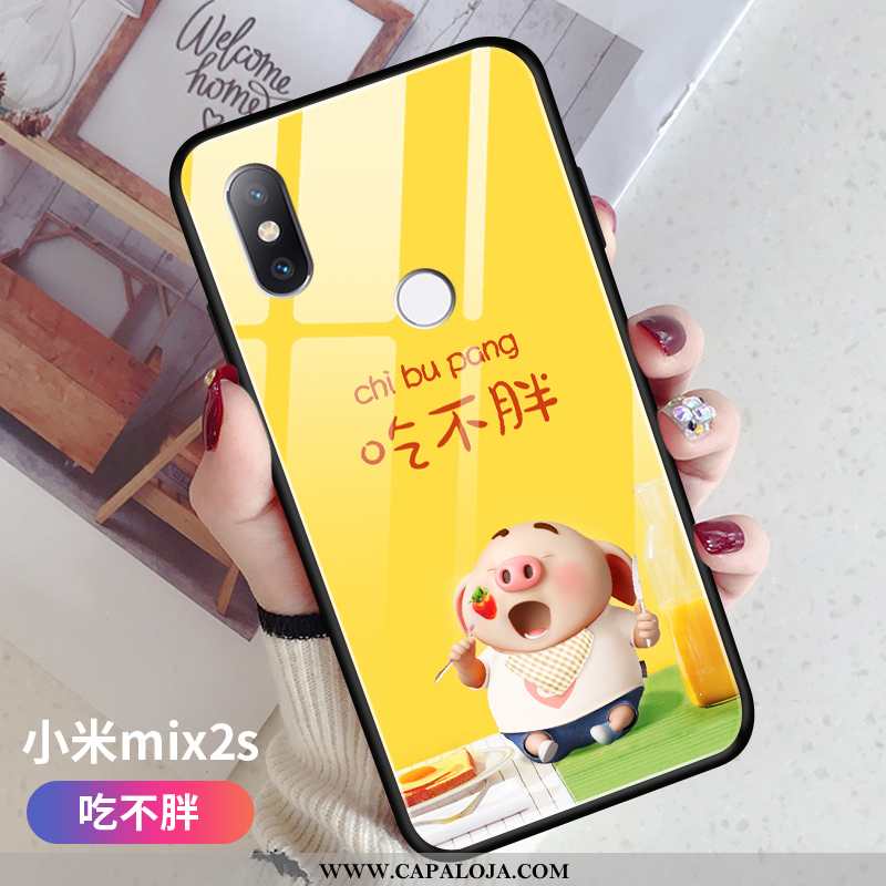 Capas Xiaomi Mi Mix 2s Super Criativas Tendencia Feminino Amarelo, Capa Xiaomi Mi Mix 2s Protetoras 