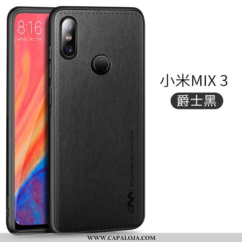 Capas Xiaomi Mi Mix 3 Criativas Couro Imã Original Castanho, Capa Xiaomi Mi Mix 3 Slim Baratos