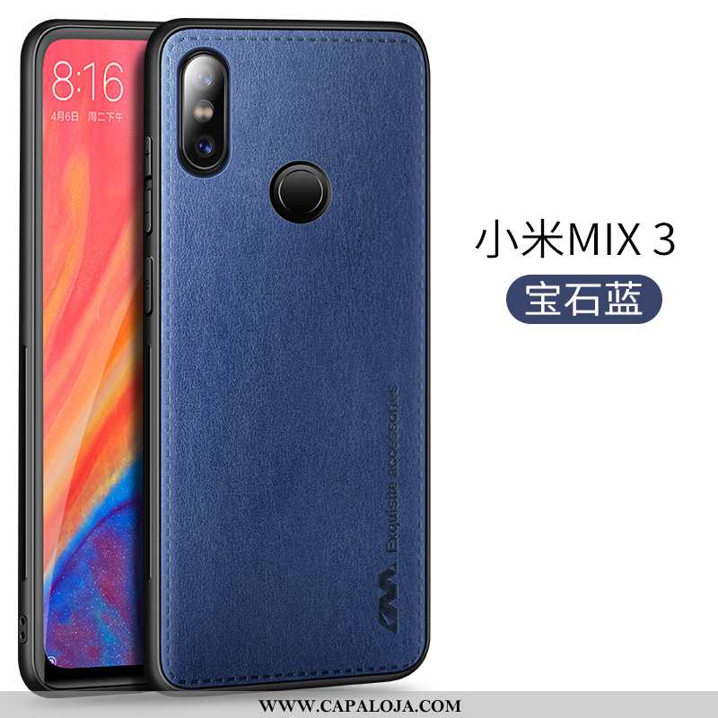 Capas Xiaomi Mi Mix 3 Criativas Couro Imã Original Castanho, Capa Xiaomi Mi Mix 3 Slim Baratos