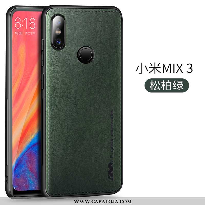 Capas Xiaomi Mi Mix 3 Criativas Couro Imã Original Castanho, Capa Xiaomi Mi Mix 3 Slim Baratos