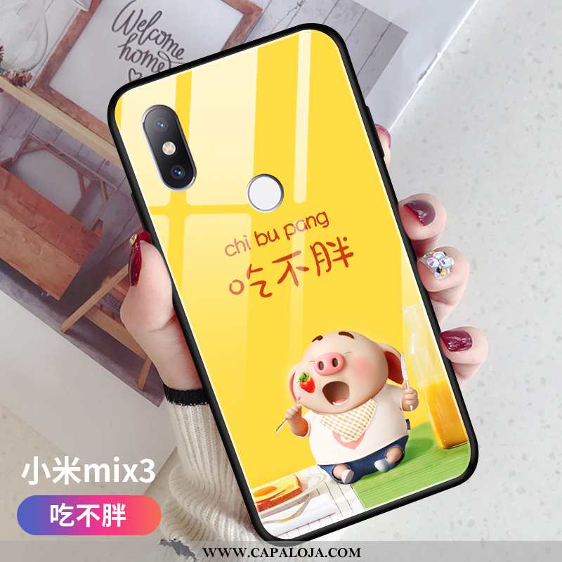 Capas Xiaomi Mi Mix 3 Personalizado Vermelha Telemóvel Super Amarelo, Capa Xiaomi Mi Mix 3 Criativas