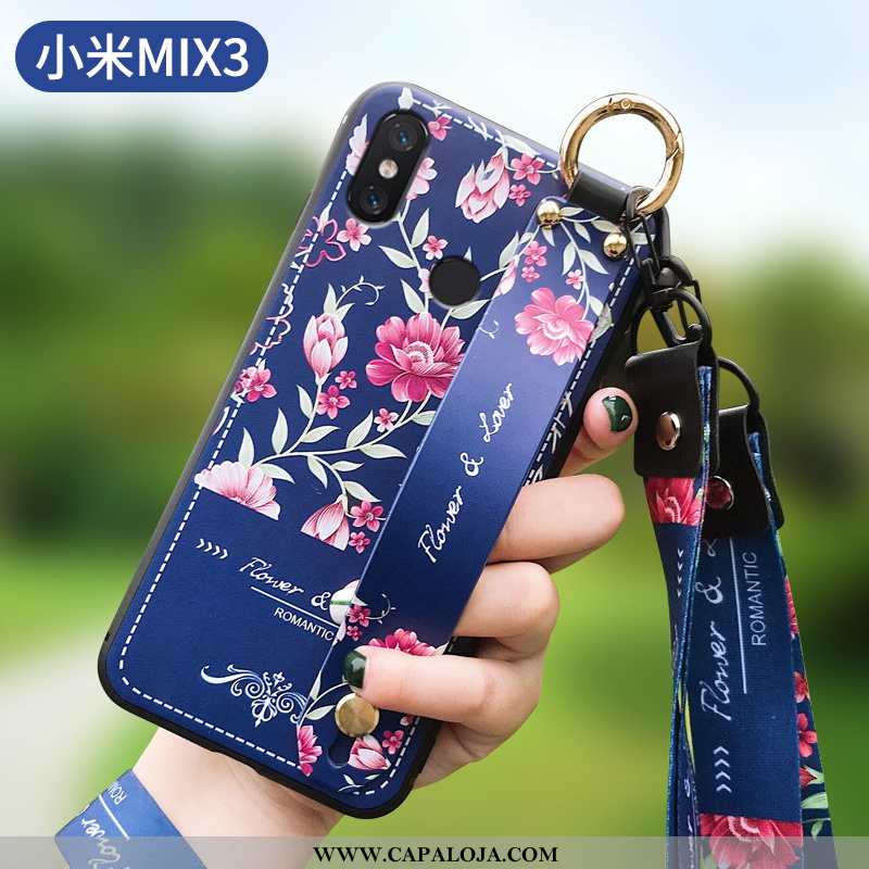 Capas Xiaomi Mi Mix 3 Protetoras Feminino Antiqueda Tendencia Azul Escuro, Capa Xiaomi Mi Mix 3 Sili