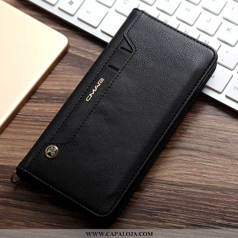 Capas Xiaomi Mi Note 10 Couro Telemóvel Cases Cinza, Capa Xiaomi Mi Note 10 Protetoras Promoção