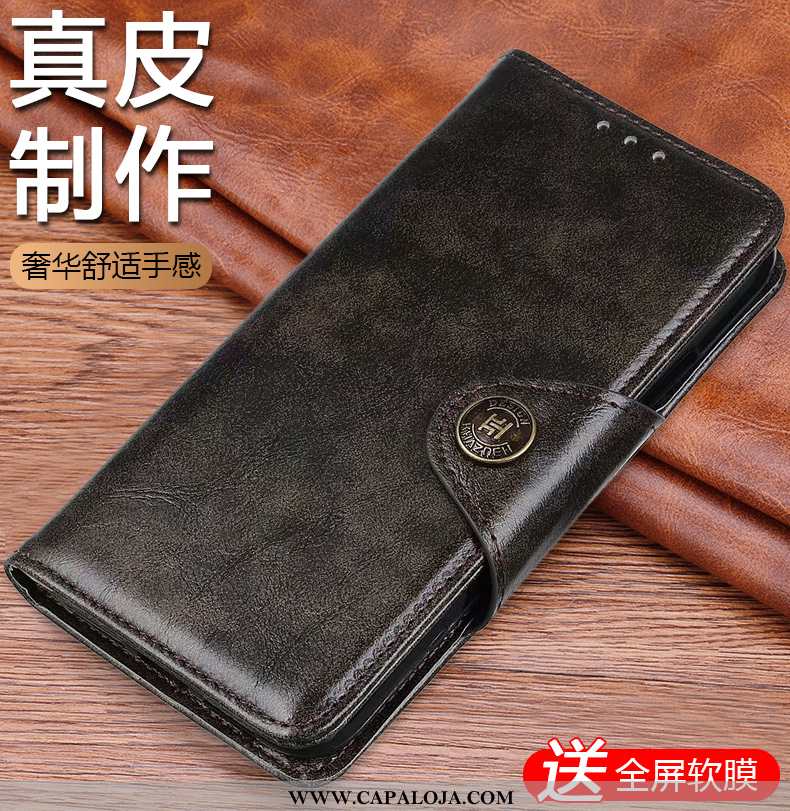 Capas Xiaomi Mi Note 10 Lite Couro Genuíno Masculino Marrom Feminino Castanho, Capa Xiaomi Mi Note 1