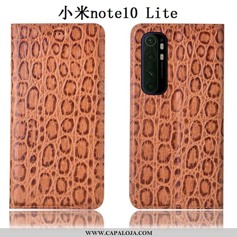 Capas Xiaomi Mi Note 10 Lite Couro Legitimo Pedraria Telemóvel Antiqueda Vermelho, Capa Xiaomi Mi No