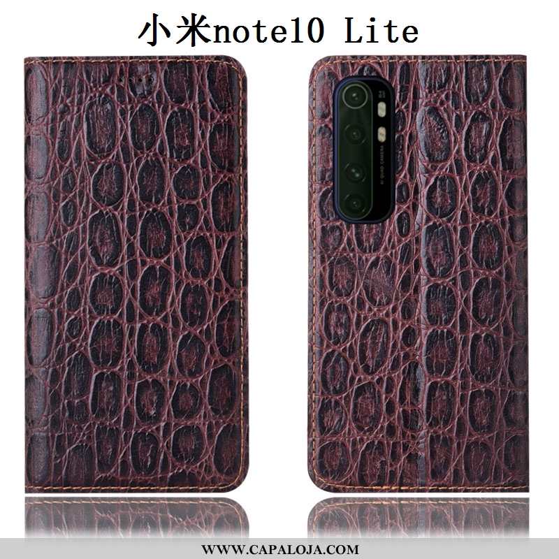 Capas Xiaomi Mi Note 10 Lite Couro Legitimo Pedraria Telemóvel Antiqueda Vermelho, Capa Xiaomi Mi No