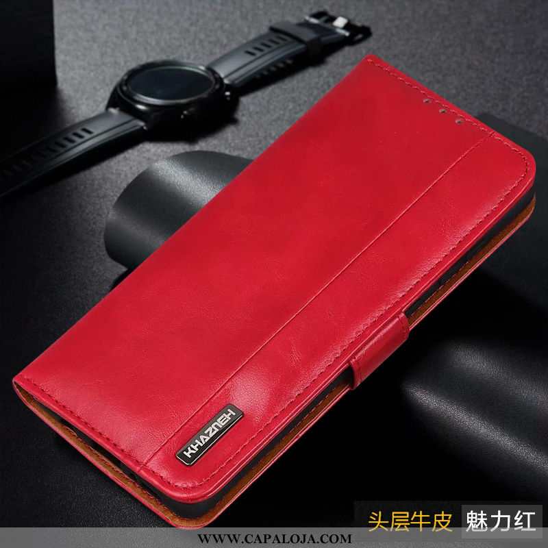 Capas Xiaomi Mi Note 10 Lite Couro Vermelha Cases Vermelho, Capa Xiaomi Mi Note 10 Lite Protetoras O